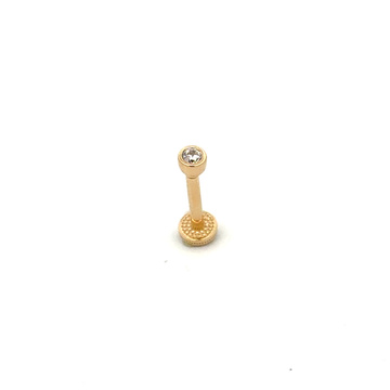 Žluté zlato náušnice HELIX zirkon 2,7mm