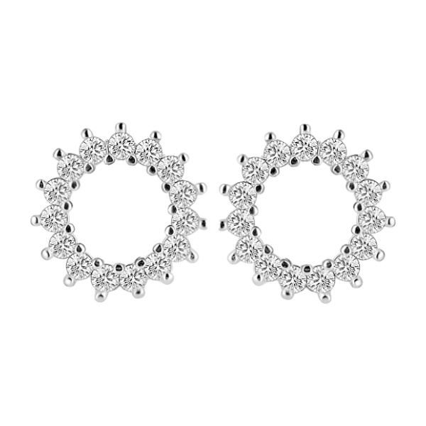 Stříbrné puzetové náušnice sluníčka