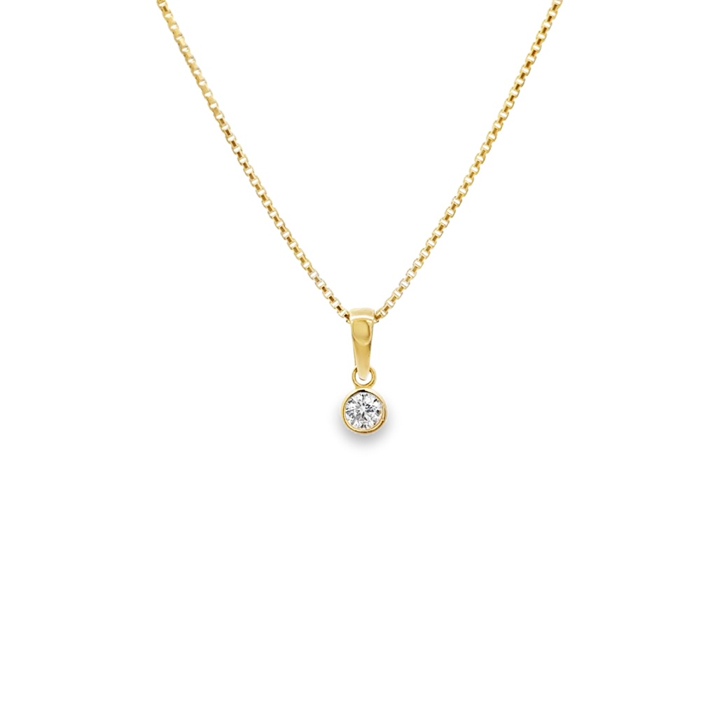 Žluté zlato přívěsek ZIRKON