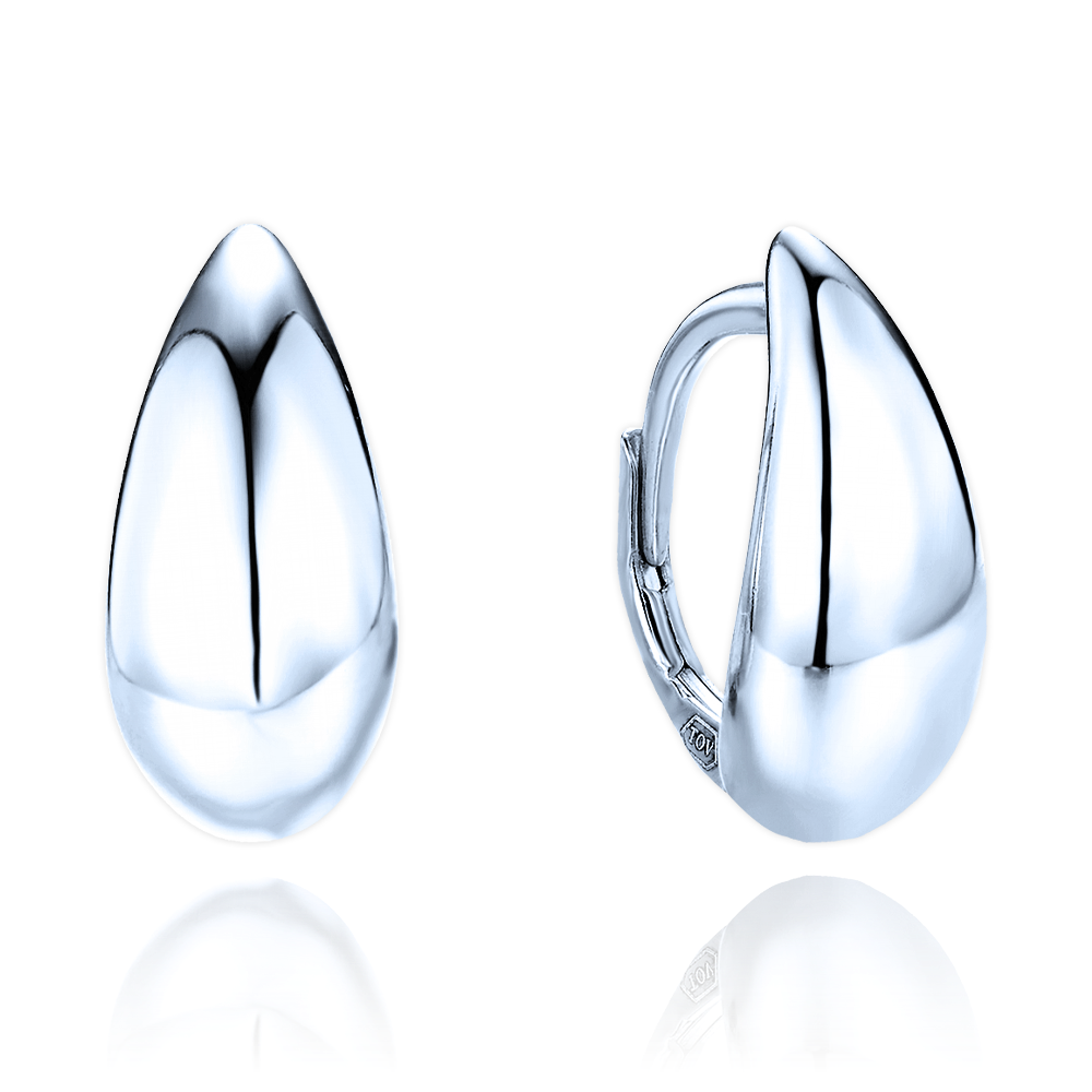 MINET Moderní stříbrné náušnice kapky