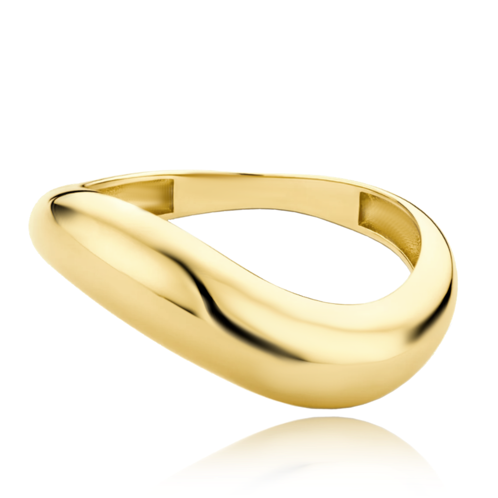 MINET Moderní zlatý prsten