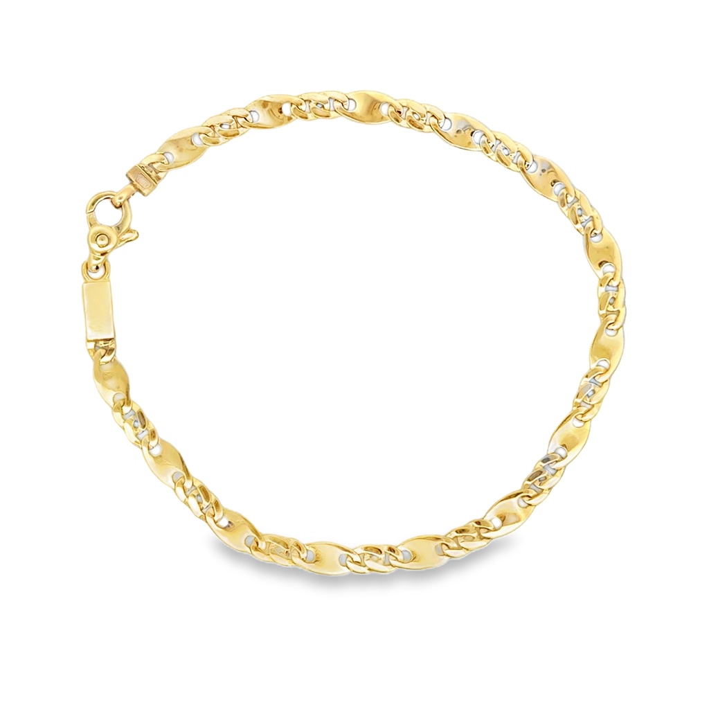 Žluté zlato unisex náramek 19cm