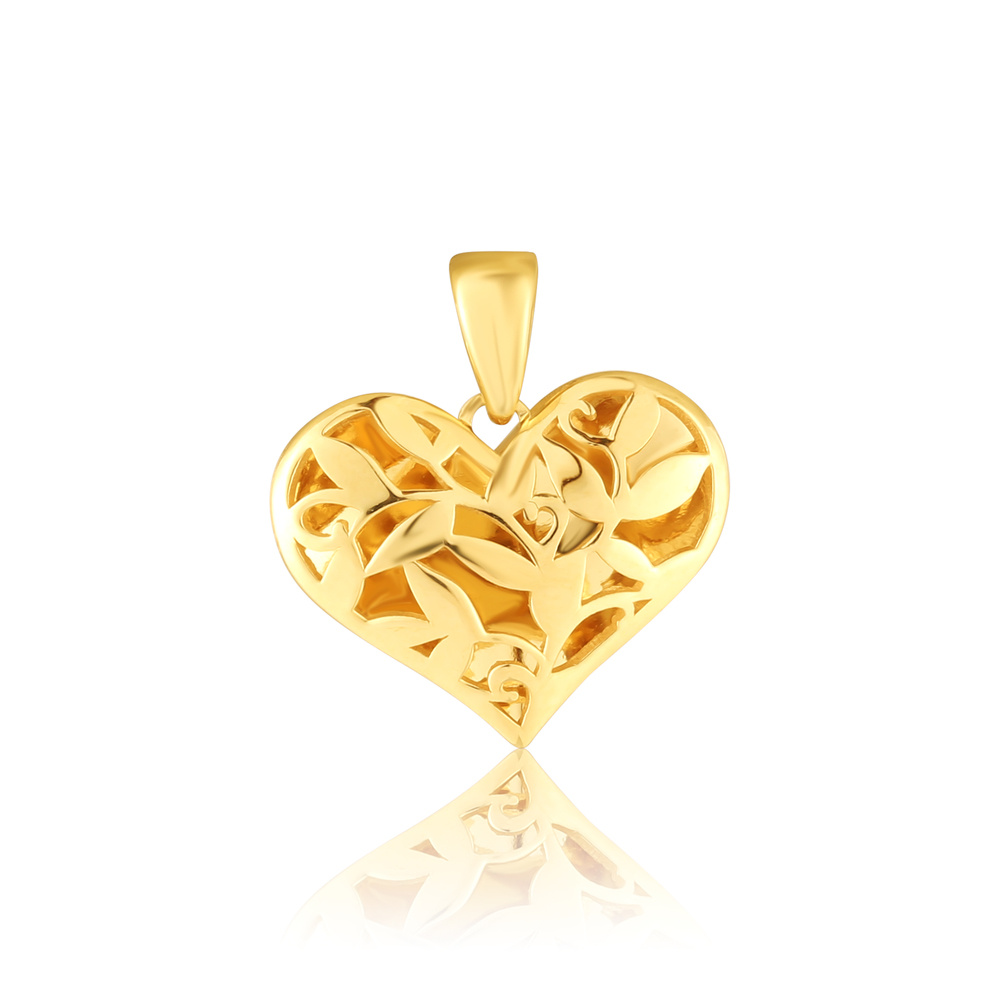 Žluté zlato přívěsek SRDCE