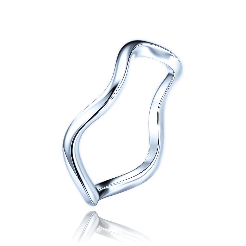 MINET Moderní kroucený stříbrný prsten