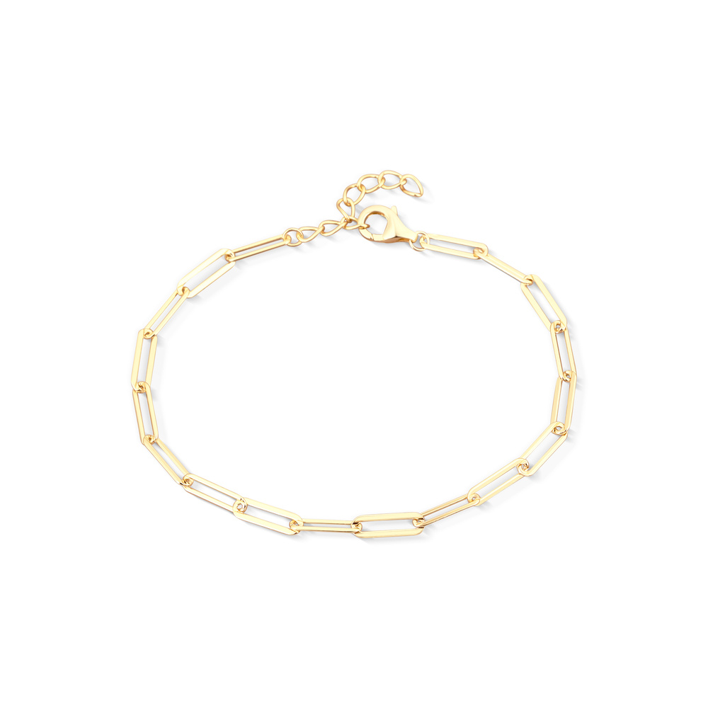 Stříbrný náramek 18+3cm pozlacený