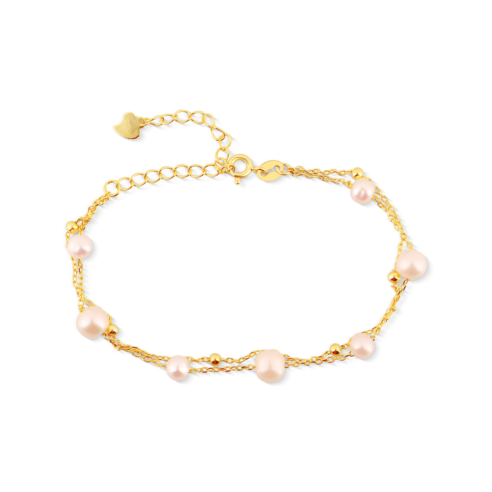 Pozlacený stříbrný Náramek SVLB0824SD2GP18   18+3cm