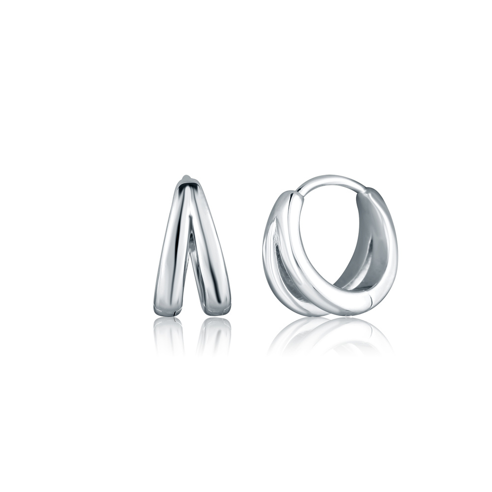 Stříbrné náušnice kroužky
