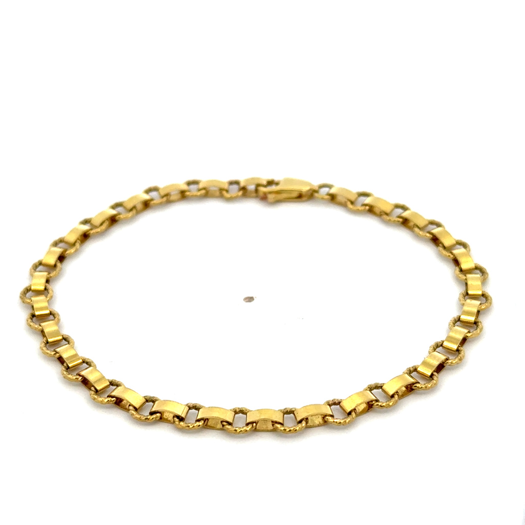Žluté zlato náramek ozdobný 19cm