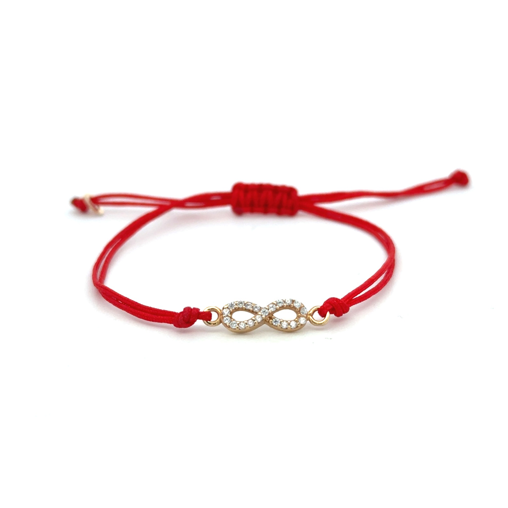 Žluté zlato náramek na šňůrce