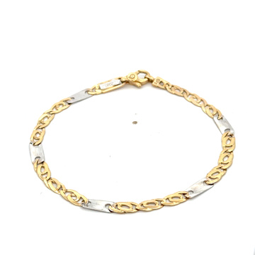 Žluté zlato náramek šířka 4mm 18cm