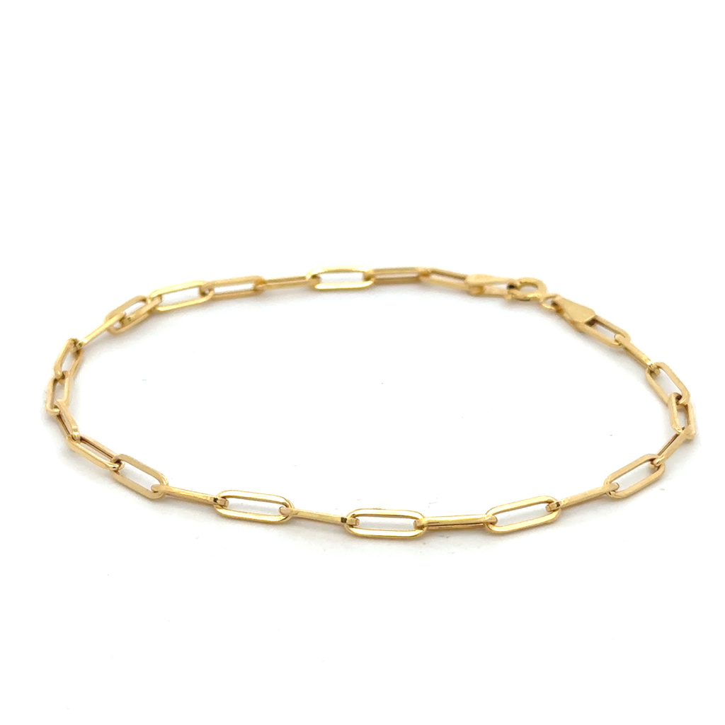 Žluté zlato náramek GEOMETRICKÝ 21,5cm