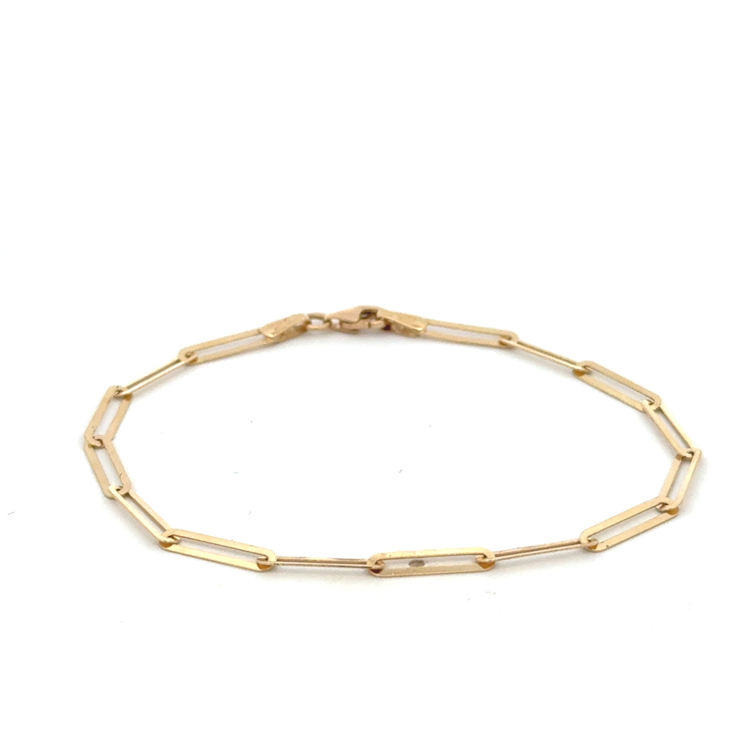 Žluté zlato náramek GEOMETRICKÝ 18cm