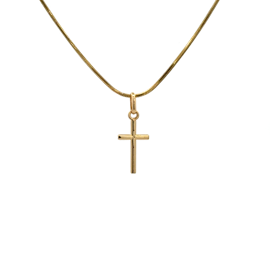 Žluté zlato přívěsek KŘÍŽEK