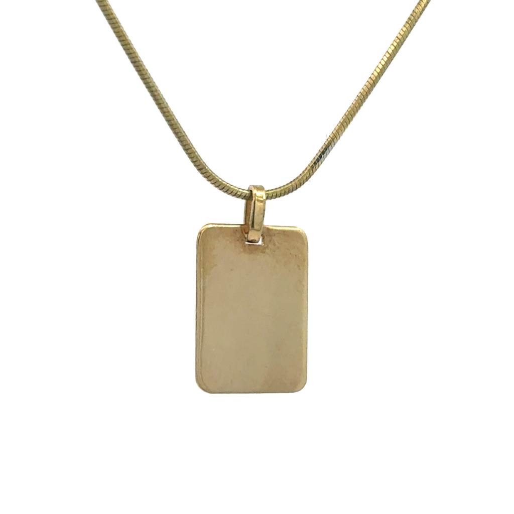 Žluté zlato přívěsek DESTIČKA