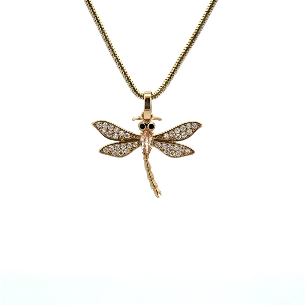 Žluté zlato přívěsek VÁŽKA