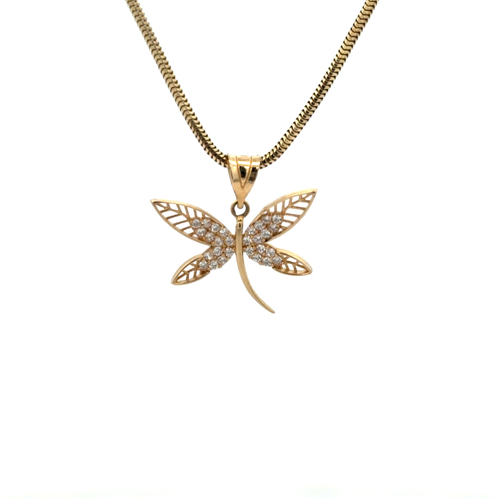 Žluté zlato přívěsek VÁŽKA