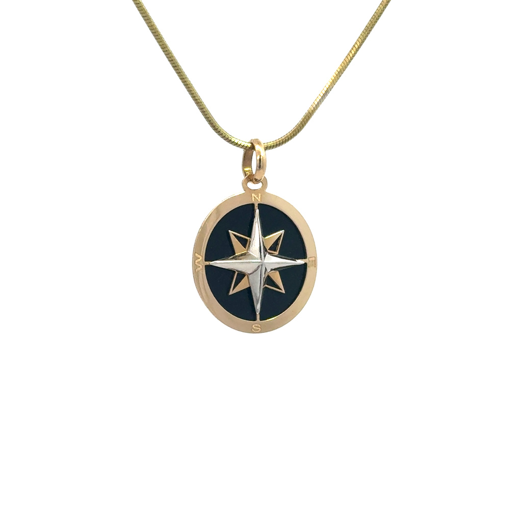 Žluté zlato přívěsek KOMPAS