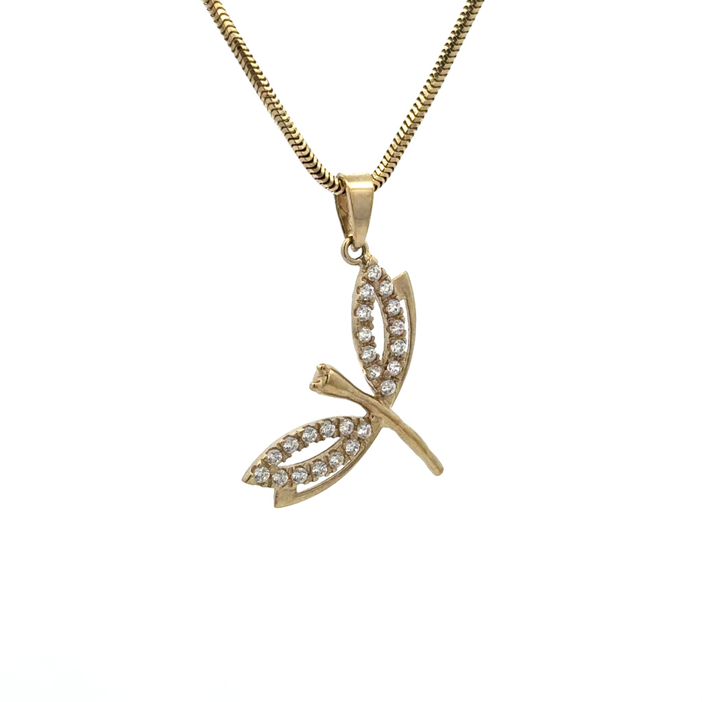 Žluté zlato přívěsek VÁŽKA