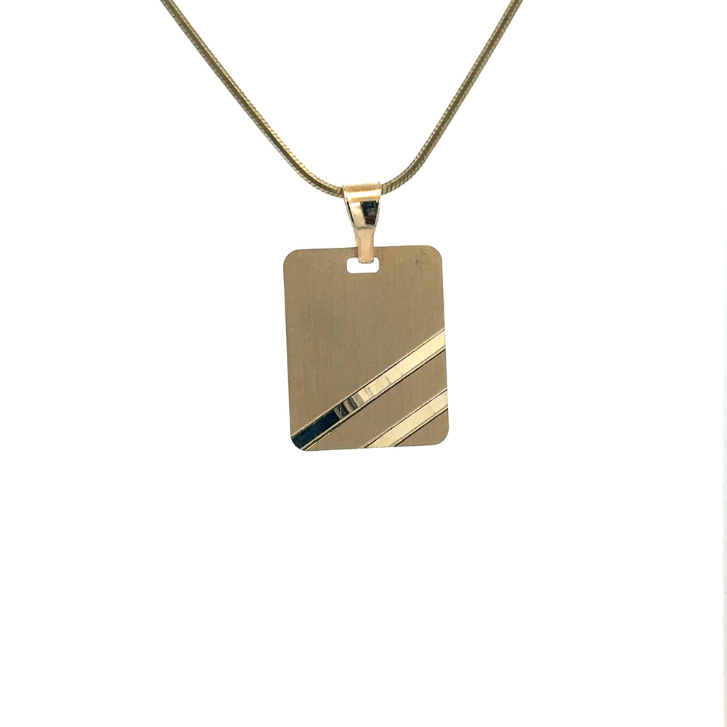 Žluté zlato přívěsek DESKA