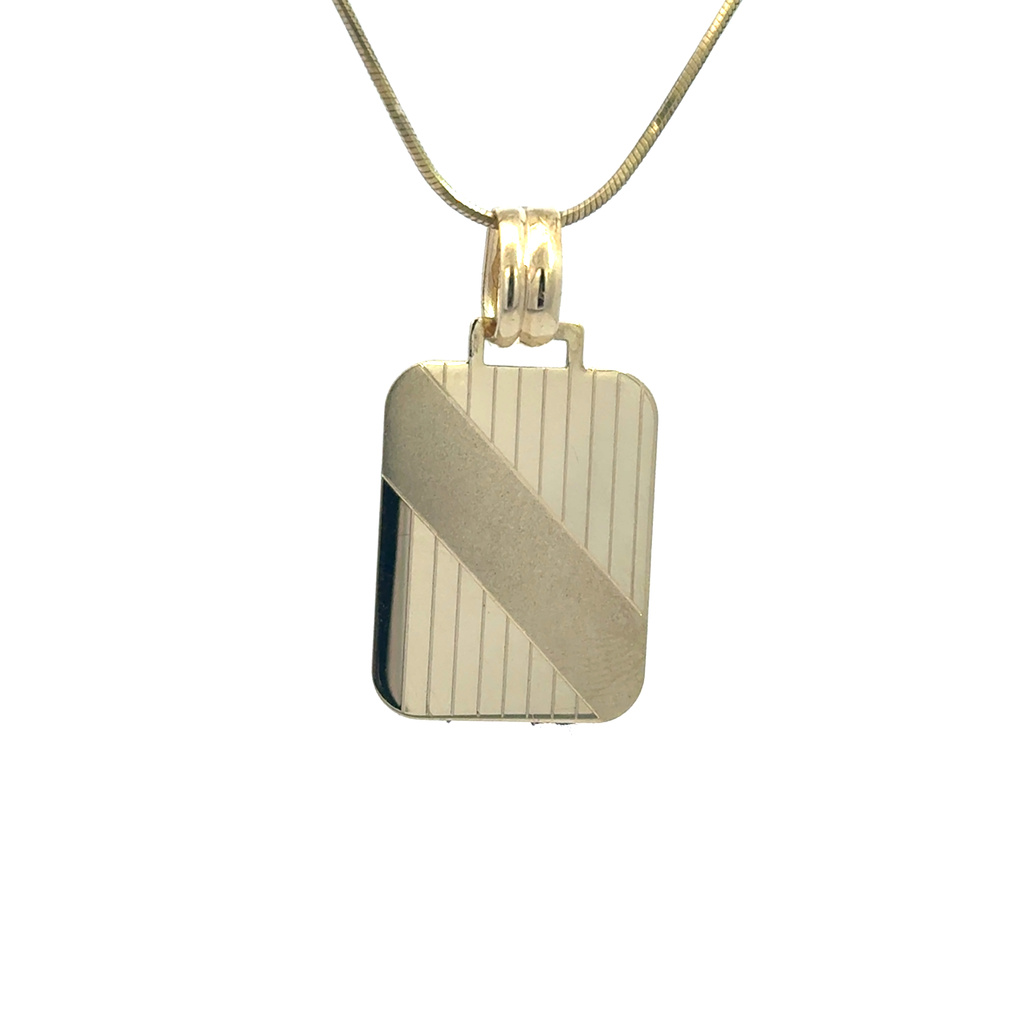 Žluté zlato přívěsek DESKA