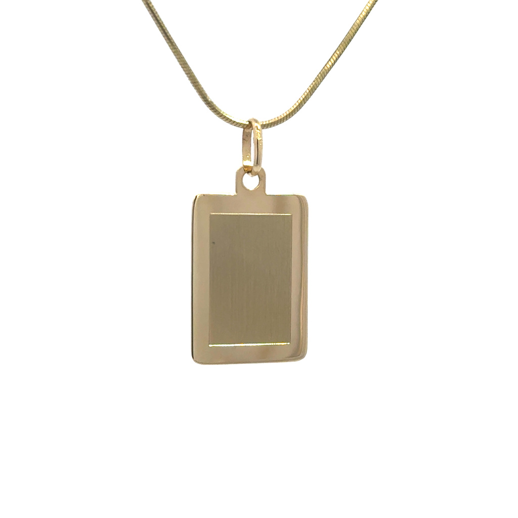 Žluté zlato přívěsek DESKA