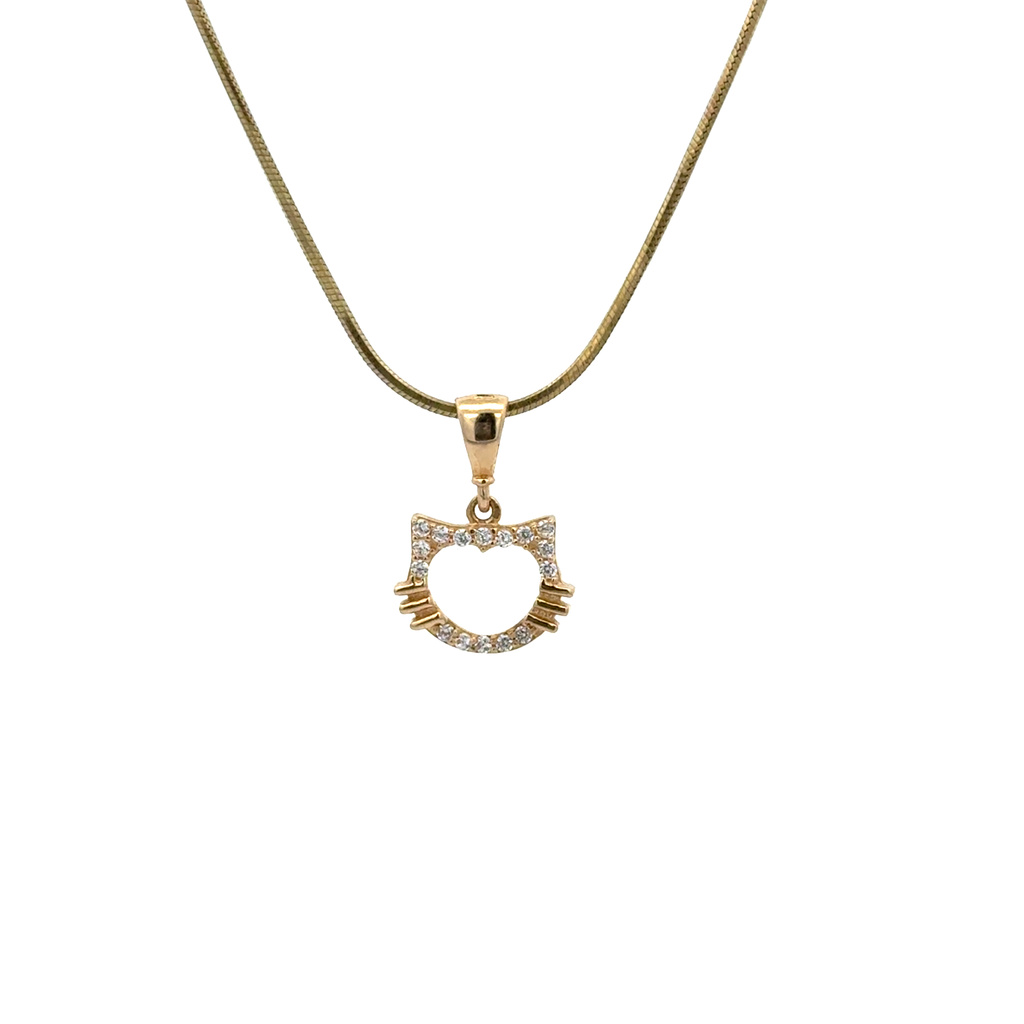 Žluté zlato přívěsek KOČKA