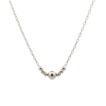 Stříbrný řetízek s kuličkami 42+3cm
