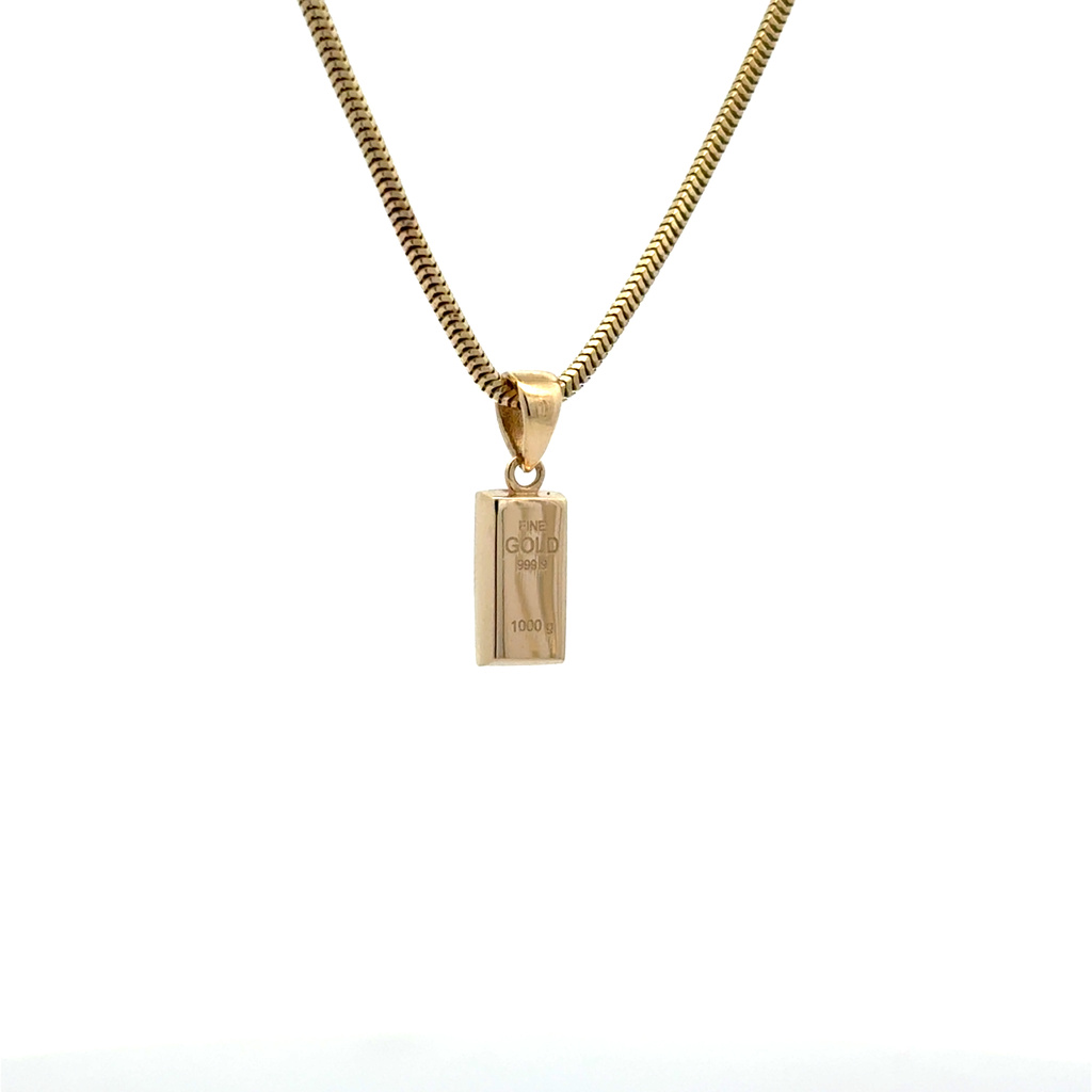 Žluté zlato přívěsek CIHLIČKA 