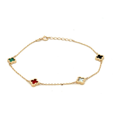 Žluté zlato náramek VC barevný 17+2cm