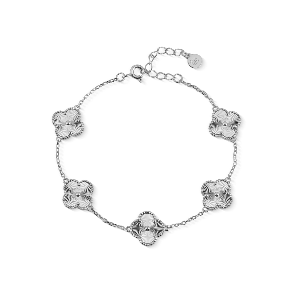 Stříbrný náramek VC ČTYŘLÍSTEK 18+3cm