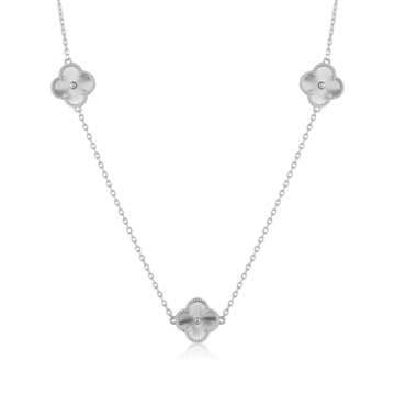 Stříbrný řetízek ČTYŘLÍSTEK 45+5cm