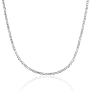 Stříbrný zirkonový náhrdelník 45+3cm