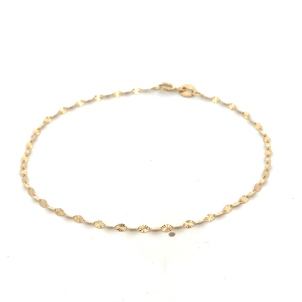 Žluté zlato náramek jemný ozdobný