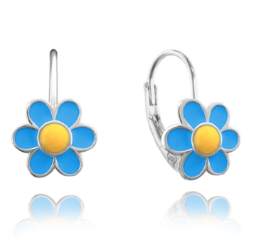 MINET Dětské stříbrné náušnice KOPRETINY