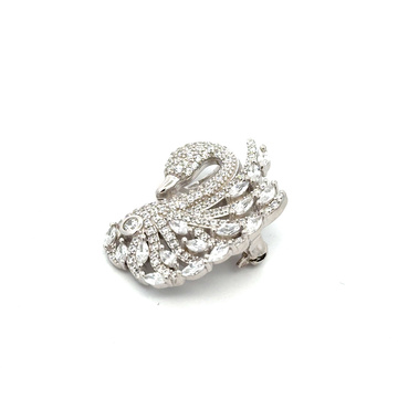 Stříbrná brož LABUŤ 