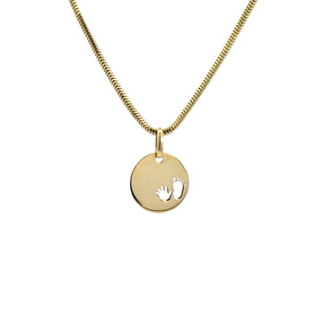 Žluté zlato přívěsek DESTIČKA RUKA a NOŽKA