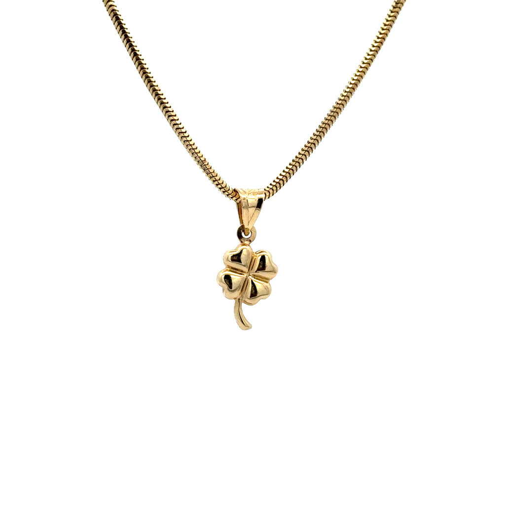 Žluté zlato přívěsek ČTYŘLÍSTEK 