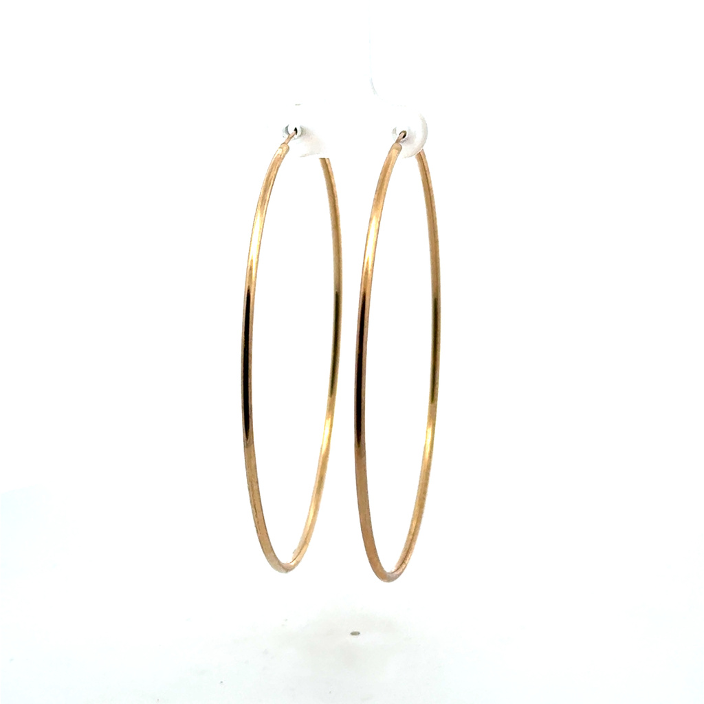 Žluté zlato kruhy drátové 7cm