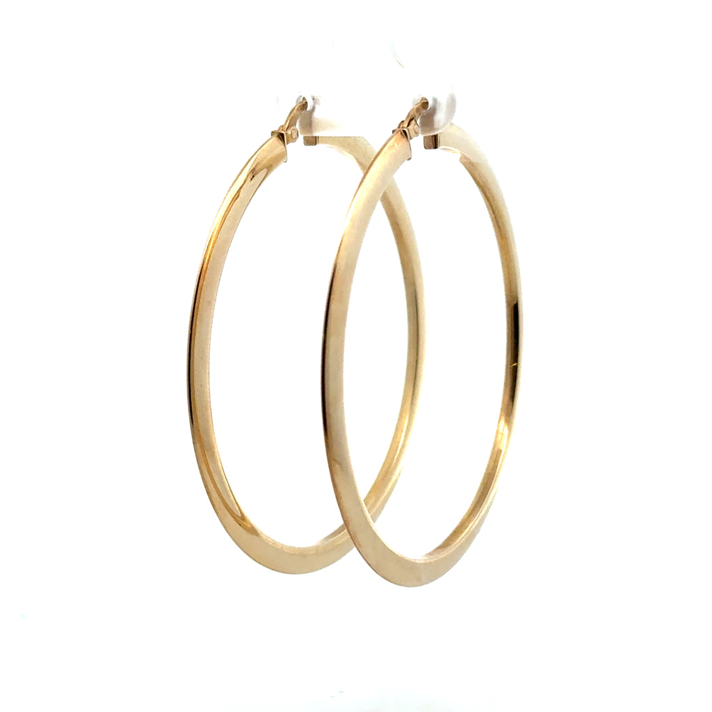 Žluté zlato kruhy široké 5,9cm