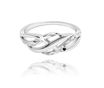 MINET Broušený stříbrný prsten