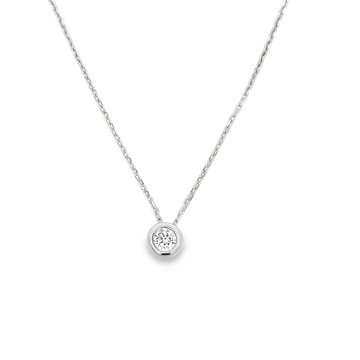 Stříbrný náhrdelník se zirkonem 7,3mm