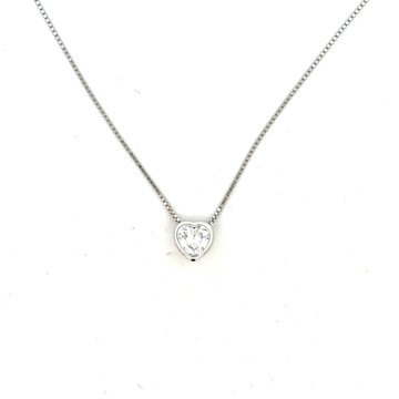Stříbrný náhrdelník SRDCE 42+3cm
