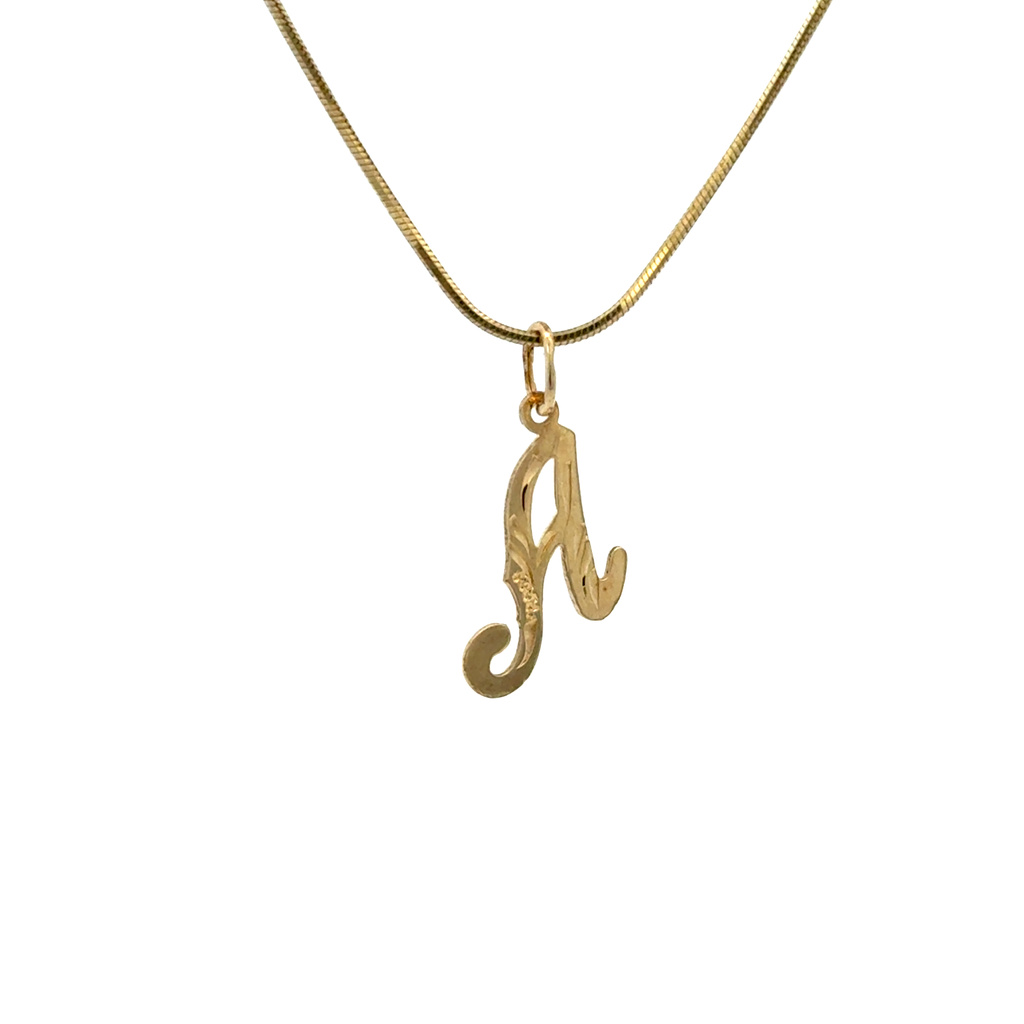 Žluté zlato přívěsek PÍSMENO psací velké