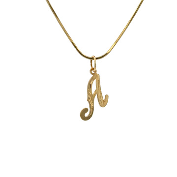 Žluté zlato přívěsek PÍSMENO psací velké