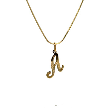 Žluté zlato přívěsek písmeno psací velké