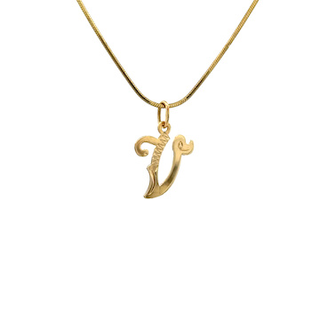 Žluté zlato přívěsek PÍSMENO psací velké