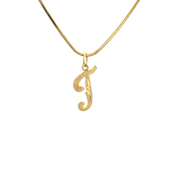 Žluté zlato přívěsek PÍSMENO psací velké