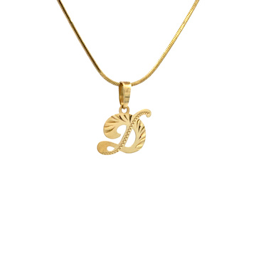 Žluté zlato písmeno psací malé