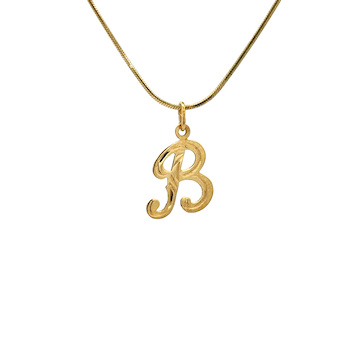 Žluté zlato přívěsek písmeno psací velké