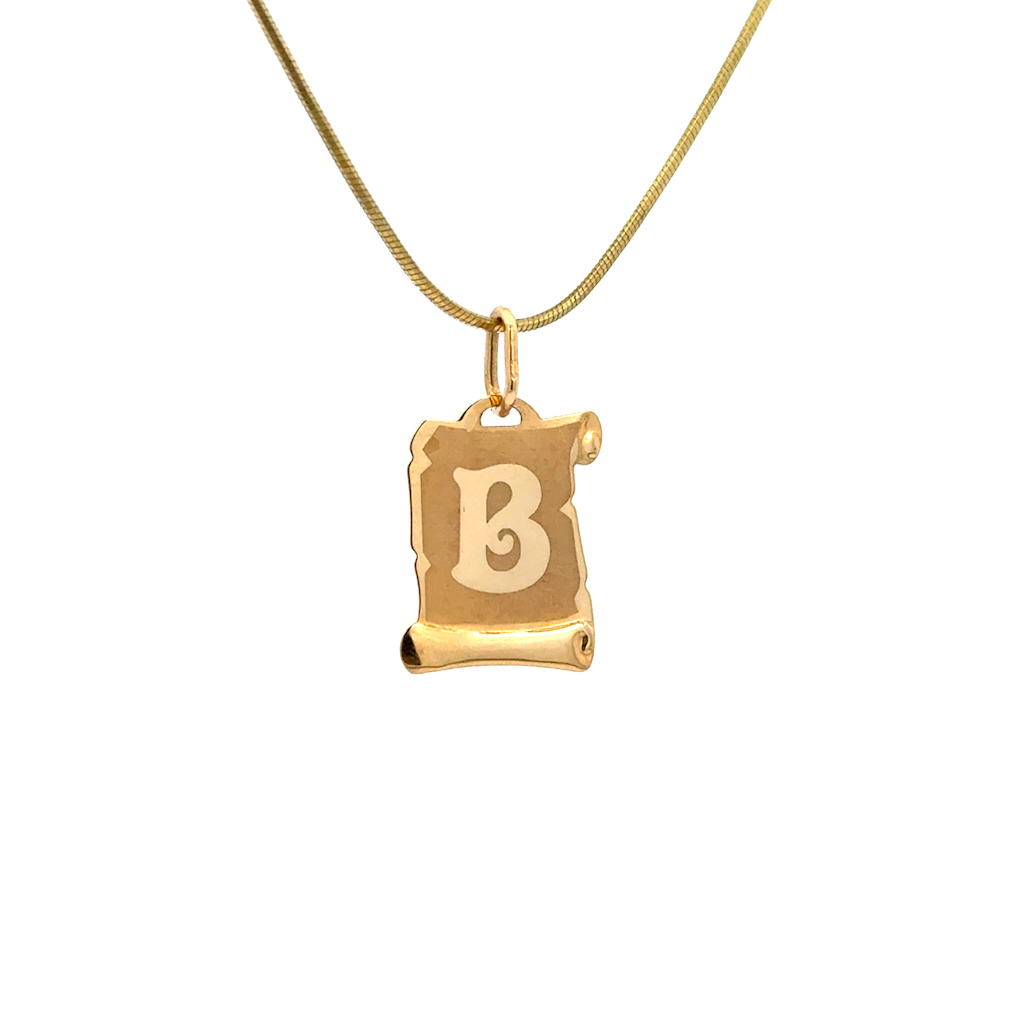 Žluté zlato přívěsek destička PÍSMENO
